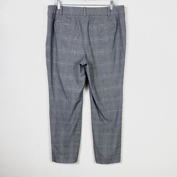 Talbots Chatham Black & White Plaid Slim Leg Trouser Pants - Picture 2 of 6